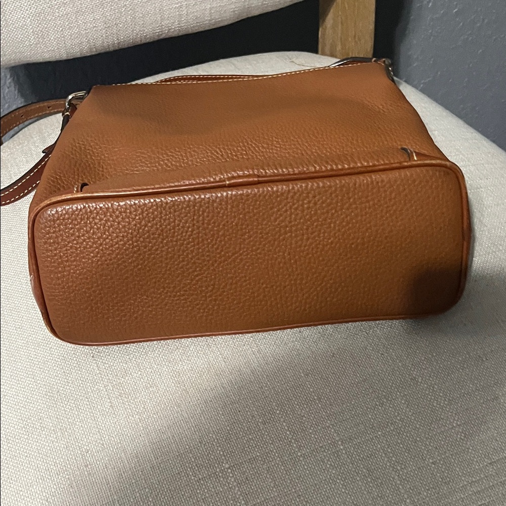Dooney & Bourke Tan Leather Messenger Bag - Picture 4 of 6